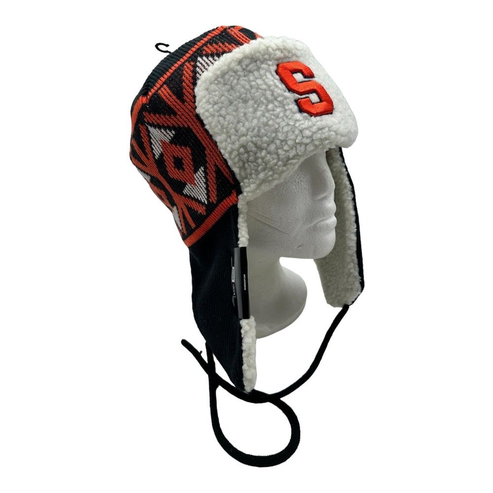 New Era Syracuse Orange NCAA Trapper Hat Cap Winter Ear Flaps Sherpa‎ Lined